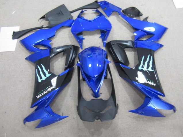 Preto Azul Monster Carenagem Kawasaki ZX10R 2008-2010