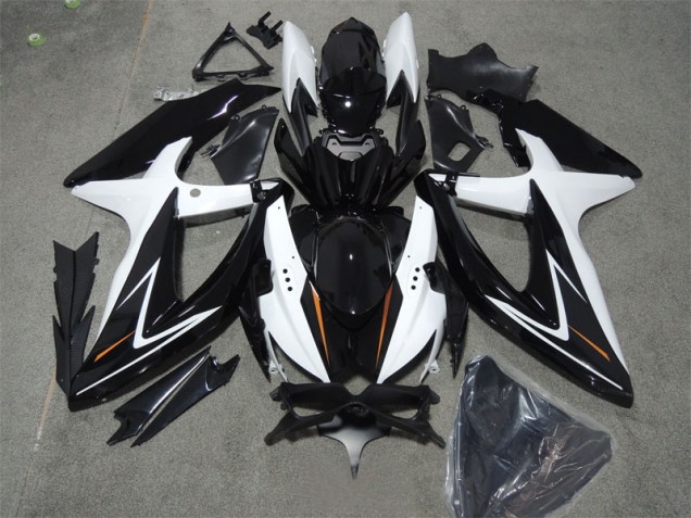 Preto Branco Abs Kit Carenagem & Plásticos Suzuki GSXR 600 K8 2008-2010 Preto Branco Abs Kit Carenagem & Plásticos Suzuki GSXR 600 K8 2008-2010
