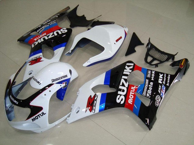 Preto Branco Azul Carenagem Suzuki GSXR 1000 K1 2000-2002 Preto Branco Azul Carenagem Suzuki GSXR 1000 K1 2000-2002