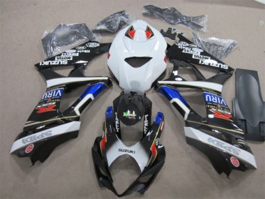 Preto Branco Azul Injeção Kit Carenagem Suzuki GSXR 1000 K7 2007-2008
