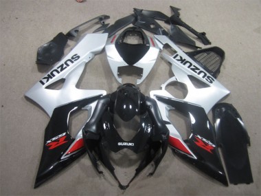 Preto Branco Carenagem Suzuki GSXR 1000 K5 2005-2006