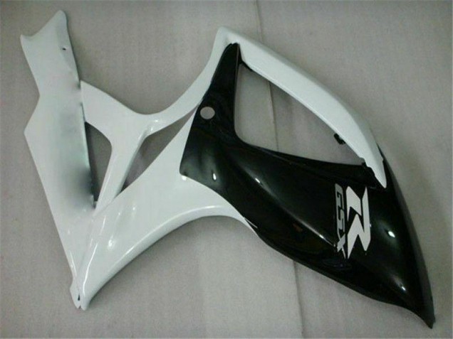 Preto Branco Carenagem Suzuki GSXR 600 / 750 K6 2006-2007 Preto Branco Carenagem Suzuki GSXR 600 / 750 K6 2006-2007