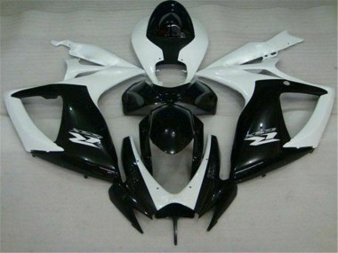 Preto Branco Carenagem Suzuki GSXR 600 / 750 K6 2006-2007
