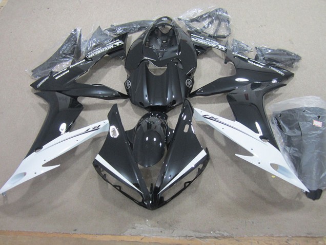 Preto Branco Carenagem Yamaha R1 2004-2006 Preto Branco Carenagem Yamaha R1 2004-2006