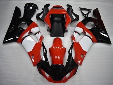 Preto Branco Carenagem Yamaha R6 1998-2002