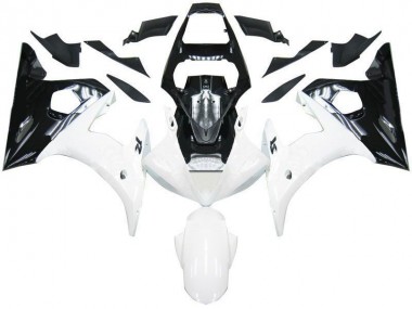 Preto Branco Carenagem Yamaha R6 2003-2005