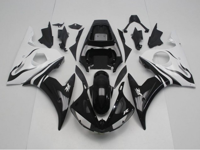 Preto & Branco Carenagem Yamaha R6 2003-2005 Preto & Branco Carenagem Yamaha R6 2003-2005