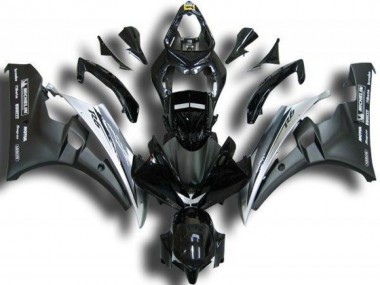 Preto Branco Carenagem Yamaha R6 2006-2007