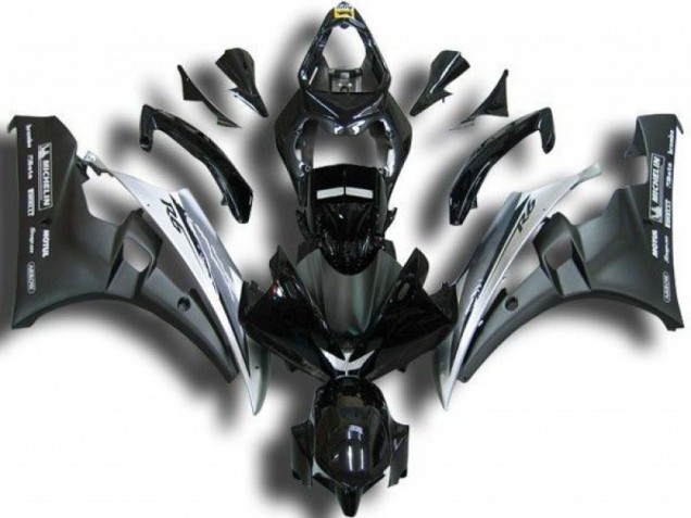 Preto Branco Carenagem Yamaha R6 2006-2007 Preto Branco Carenagem Yamaha R6 2006-2007
