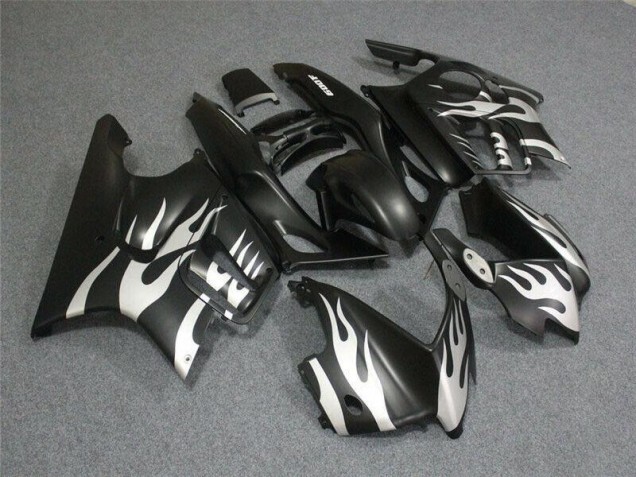 Preto Branco Chama Carenagem Honda CBR 600 F4i 2001-2003 Preto Branco Chama Carenagem Honda CBR 600 F4i 2001-2003
