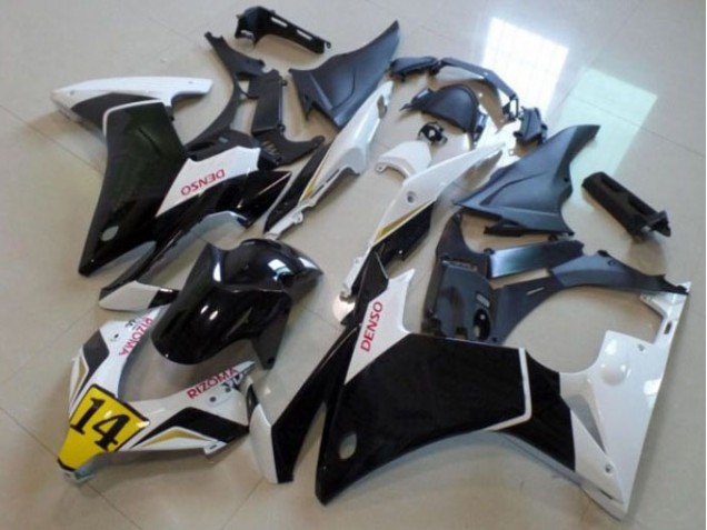 Preto Branco Denso Rizoma 14 Carenagem Honda CBR 500RR 2013-2015 Preto Branco Denso Rizoma 14 Carenagem Honda CBR 500RR 2013-2015