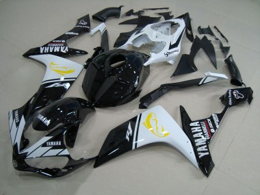 Preto Branco Dolphin Carenagem Yamaha R1 2007-2008