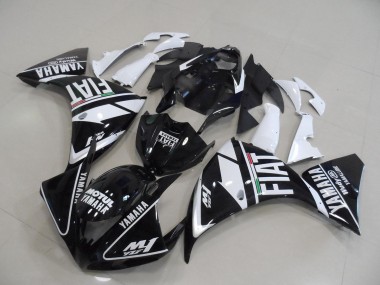 Preto Branco Fiat Abs Carenagem Yamaha R1 2012-2014