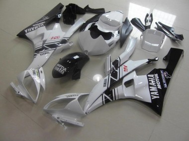 Preto Branco Injeção Kit Carenagem Yamaha R6 2006-2007