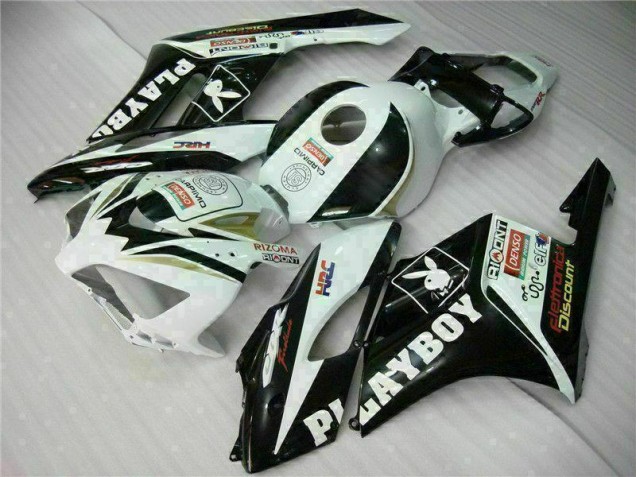 Preto Branco Kit Carenagem Honda CBR 1000RR 2004-2005 Preto Branco Kit Carenagem Honda CBR 1000RR 2004-2005