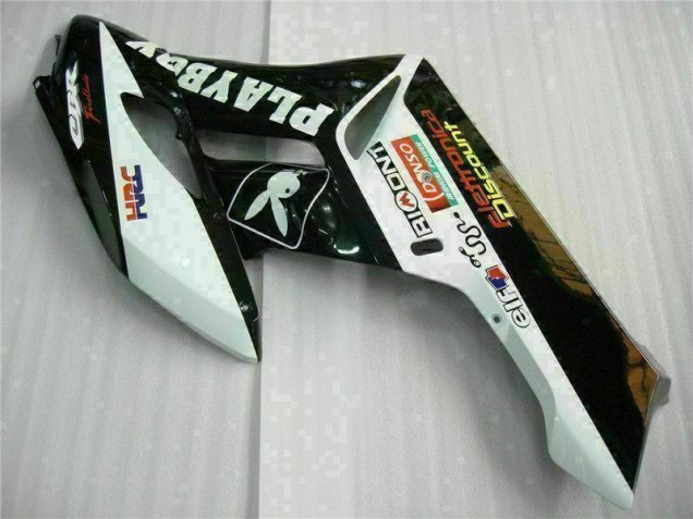 Preto Branco Kit Carenagem Honda CBR 1000RR 2004-2005 Preto Branco Kit Carenagem Honda CBR 1000RR 2004-2005