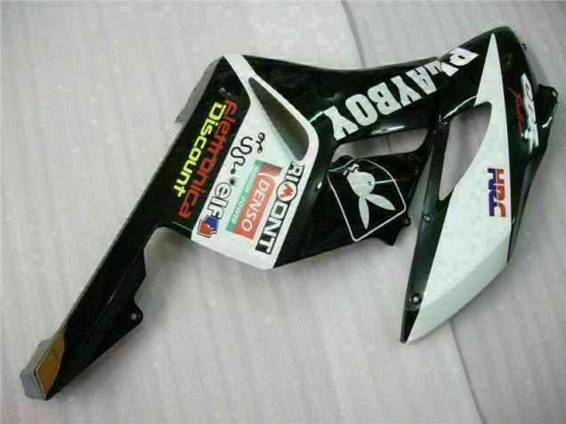 Preto Branco Kit Carenagem Honda CBR 1000RR 2004-2005 Preto Branco Kit Carenagem Honda CBR 1000RR 2004-2005