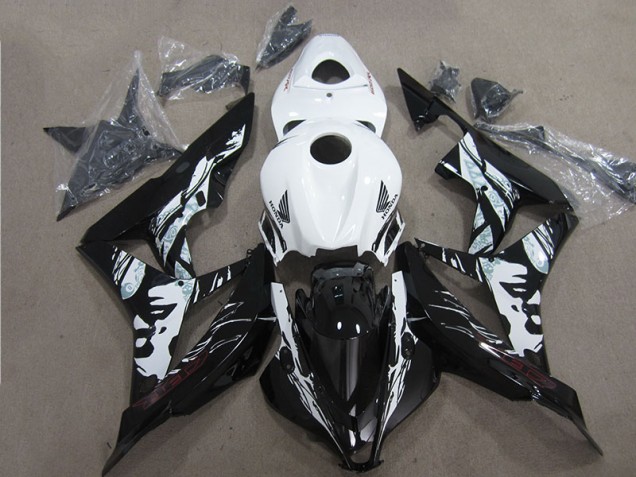 Preto Branco Kit Completo Carenagem Honda CBR 600RR 2007-2008 Preto Branco Kit Completo Carenagem Honda CBR 600RR 2007-2008