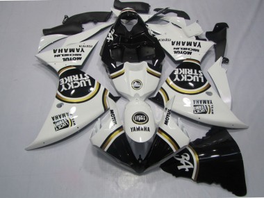 Preto Branco Lucky Strike Carenagem Yamaha R1 2009-2011