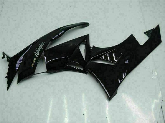 Preto Branco Ninja 636 Carenagem Kawasaki ZX6R 2009-2012 Preto Branco Ninja 636 Carenagem Kawasaki ZX6R 2009-2012
