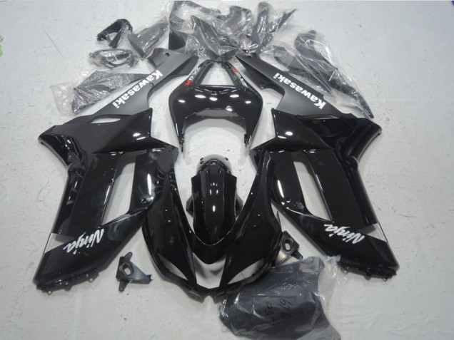 Preto Branco Ninja Carenagem Kawasaki ZX6R 2007-2008 Preto Branco Ninja Carenagem Kawasaki ZX6R 2007-2008