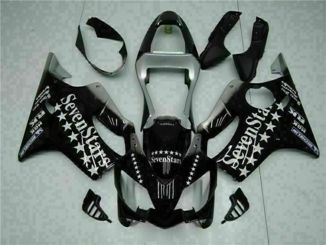 Preto Branco SevenStarss Carenagem Honda CBR 600 F4i 2001-2003 Preto Branco SevenStarss Carenagem Honda CBR 600 F4i 2001-2003