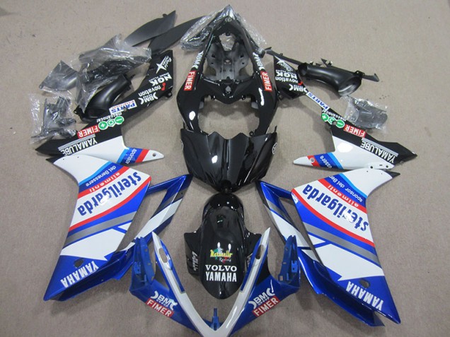 Preto Branco Sterilgarda Carenagem Yamaha R1 2007-2008 Preto Branco Sterilgarda Carenagem Yamaha R1 2007-2008