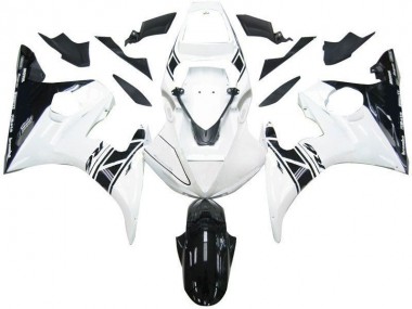 Preto Branco Tribal Carenagem Yamaha R6 2003-2005