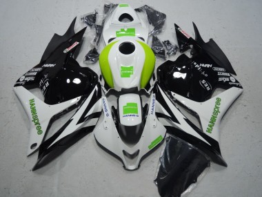 Preto Branco Verde Hannspree Abs Kits Completos Carenagem Honda CBR 600RR 2009-2012