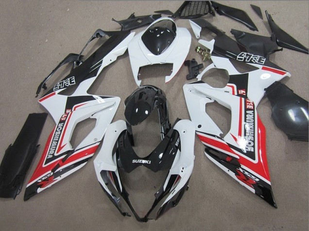 Preto Branco Vermelho Carenagem Suzuki GSXR 1000 K5 2005-2006 Preto Branco Vermelho Carenagem Suzuki GSXR 1000 K5 2005-2006