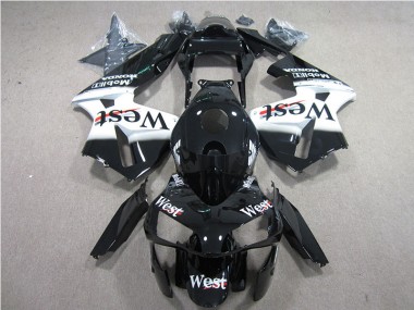 Preto Branco West Carenagem Honda CBR 600RR 2005-2006