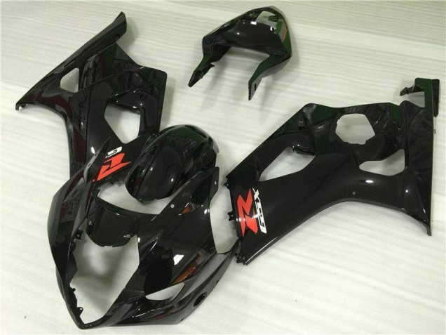 Preto Brilhante Abs Carenagem Suzuki GSXR 1000 K3 2003-2004 Preto Brilhante Abs Carenagem Suzuki GSXR 1000 K3 2003-2004