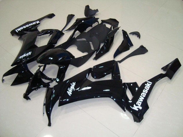Preto Brilhante & Branco Adesivo Carenagem Kawasaki ZX10R 2008-2010 Preto Brilhante & Branco Adesivo Carenagem Kawasaki ZX10R 2008-2010