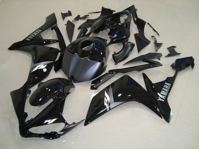 Preto Brilhante Branco Carenagem Yamaha R1 2007-2008 Preto Brilhante Branco Carenagem Yamaha R1 2007-2008