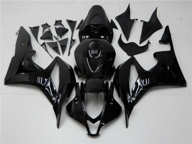 Preto Brilhante Carenagem Honda CBR 600RR 2007-2008 Preto Brilhante Carenagem Honda CBR 600RR 2007-2008