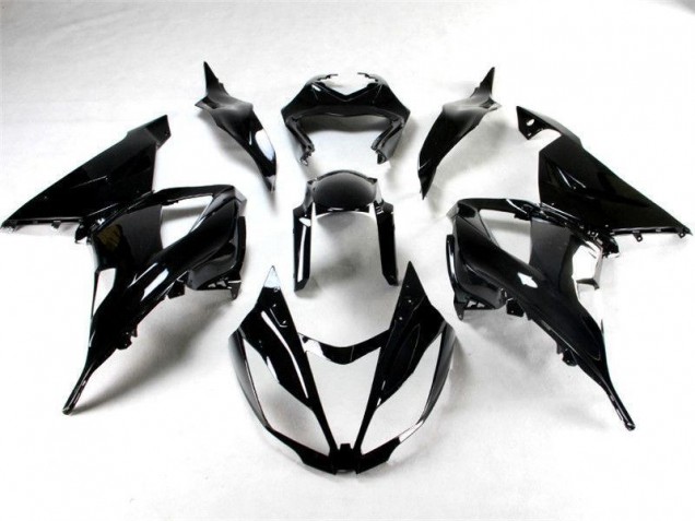 Preto Brilhante Carenagem Kawasaki ZX6R 2013-2018 Preto Brilhante Carenagem Kawasaki ZX6R 2013-2018