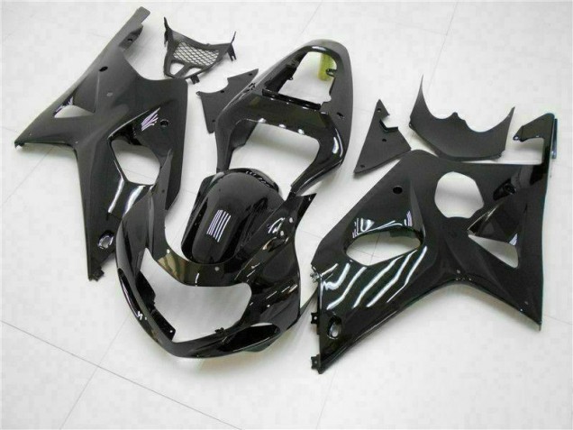 Preto Brilhante Carenagem Suzuki GSXR 1000 K1 2000-2002 Preto Brilhante Carenagem Suzuki GSXR 1000 K1 2000-2002