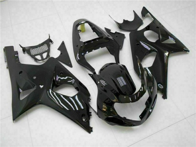 Preto Brilhante Carenagem Suzuki GSXR 1000 K1 2000-2002 Preto Brilhante Carenagem Suzuki GSXR 1000 K1 2000-2002