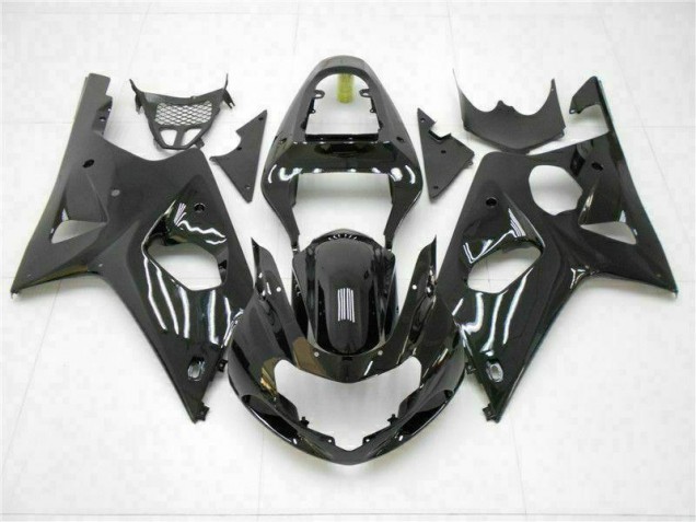 Preto Brilhante Carenagem Suzuki GSXR 1000 K1 2000-2002 Preto Brilhante Carenagem Suzuki GSXR 1000 K1 2000-2002