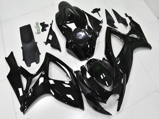 Preto Brilhante Carenagem Suzuki GSXR 600 / 750 K6 2006-2007 Preto Brilhante Carenagem Suzuki GSXR 600 / 750 K6 2006-2007