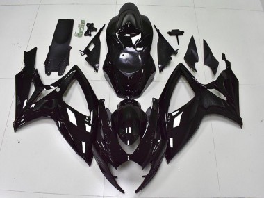 Preto Brilhante Carenagem Suzuki GSXR 600 / 750 K6 2006-2007