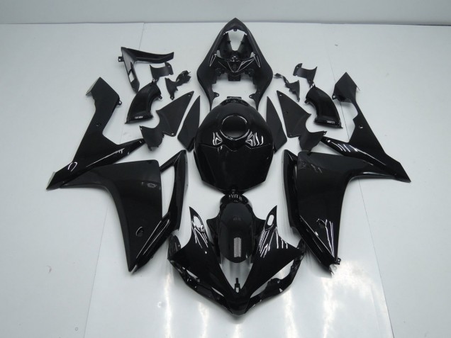 Preto Brilhante Carenagem Yamaha R1 2007-2008 Preto Brilhante Carenagem Yamaha R1 2007-2008