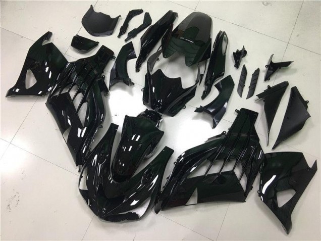 Preto Brilhante Carroçaria Kawasaki ZX14R ZZR 1400 2012-2021 Preto Brilhante Carroçaria Kawasaki ZX14R ZZR 1400 2012-2021