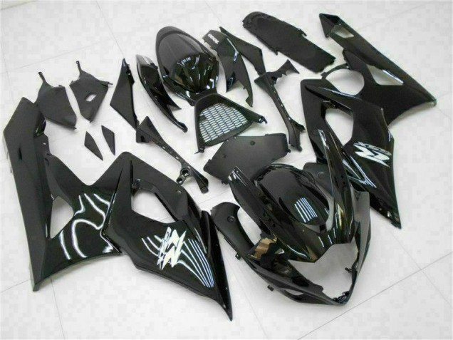 Preto Brilhante Carroçaria Suzuki GSXR 1000 K5 2005-2006 Preto Brilhante Carroçaria Suzuki GSXR 1000 K5 2005-2006