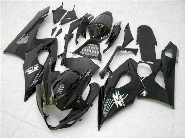 Preto Brilhante Carroçaria Suzuki GSXR 1000 K5 2005-2006 Preto Brilhante Carroçaria Suzuki GSXR 1000 K5 2005-2006