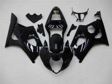 Preto Brilhante Injeção Kit Carenagem Suzuki GSXR 1000 K3 2003-2004