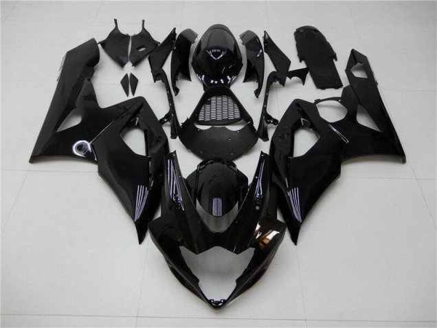 Preto Brilhante Kits Carenagem Suzuki GSXR 1000 K5 2005-2006