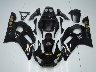 Preto Brilhante Ouro Adesivo Carenagem Yamaha R6 1998-2002