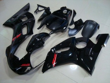 Preto Brilhante Vermelho Decalques Carenagem & Plástico Yamaha R6 1998-2002