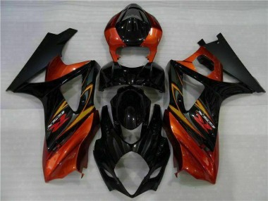 Preto Carenagem & Plástico Suzuki GSXR 1000 K7 2007-2008